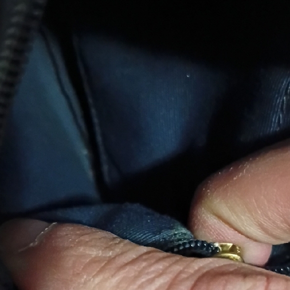 Coach Blue and Gold Wristlet with Heart Detail - Picture 2 of 5